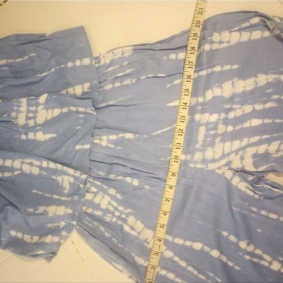 Japan strapless tie-dyed wide ruffled leg jumpsuit - Picture 9 of 10